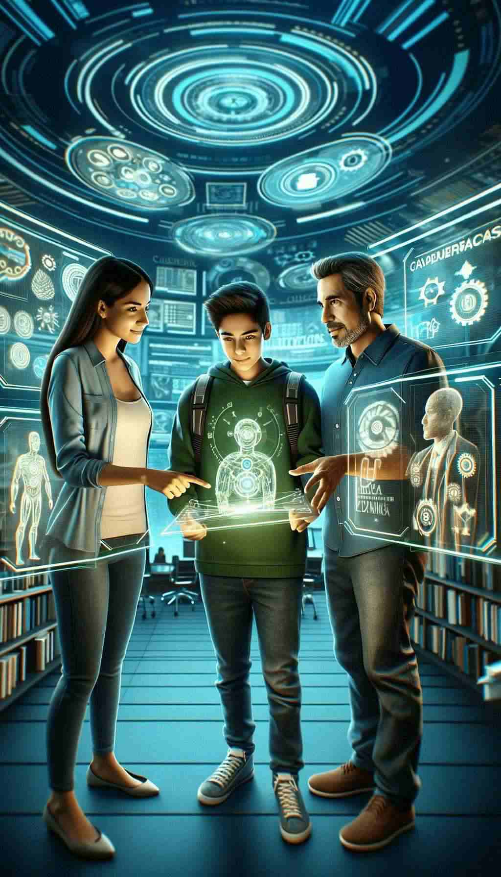 DALL·E 2023-12-08 19.05.52 – Representación realista de una familia latinoamericana en un entorno futurista, discutiendo opciones de carrera académica. La escena incluye a un homb-min (1) (1) (1) (1) DALL·E 2023-12-08 19.05.52 - Representación realista de una familia latinoamericana en un entorno futurista, discutiendo opciones de carrera académica. La escena incluye a un homb-min (1) (1) (1) (1)